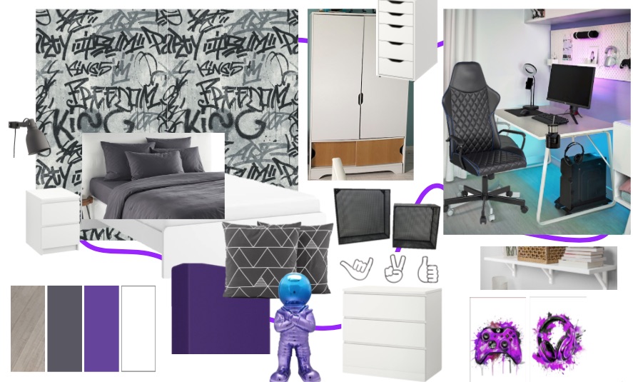 Moodboard chambre ado garçon