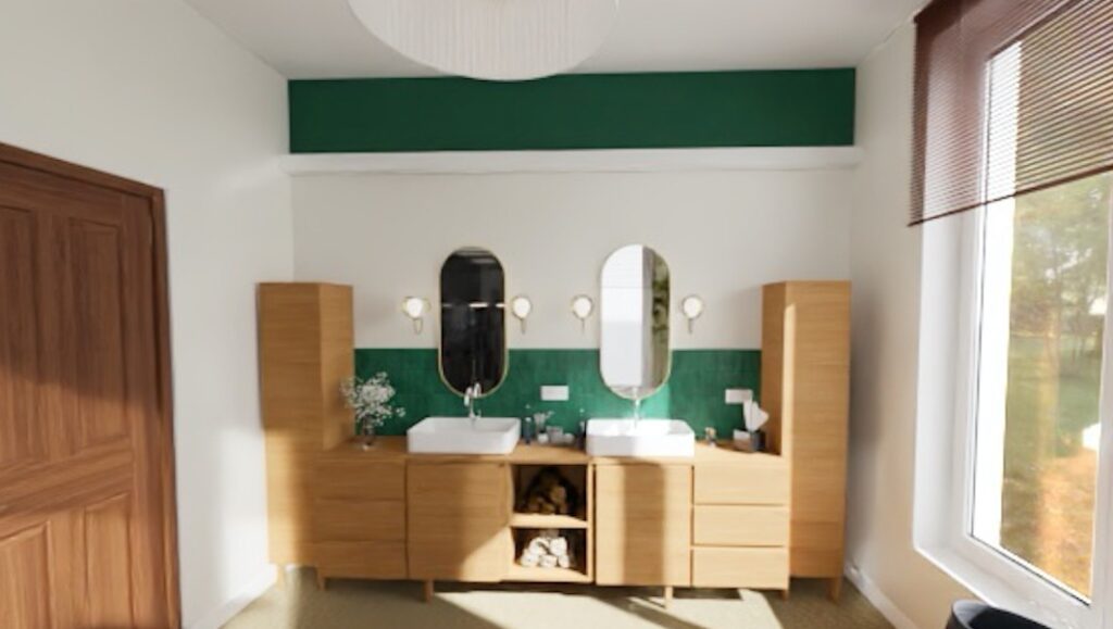 Salle-de-bain style mid century
