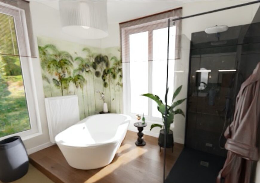 Salle-de-bain style mid century